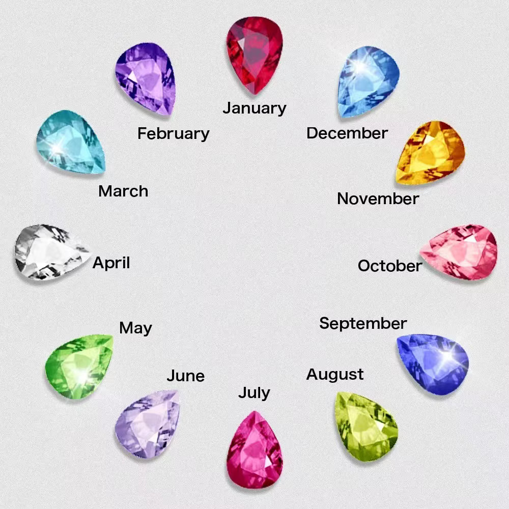 "Eternal Bond" – Personalized Two Heart Birthstone Necklace