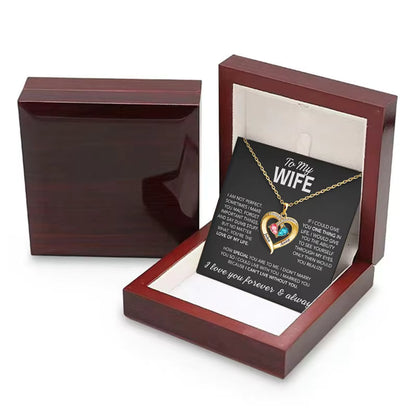 "Eternal Bond" – Personalized Two Heart Birthstone Necklace