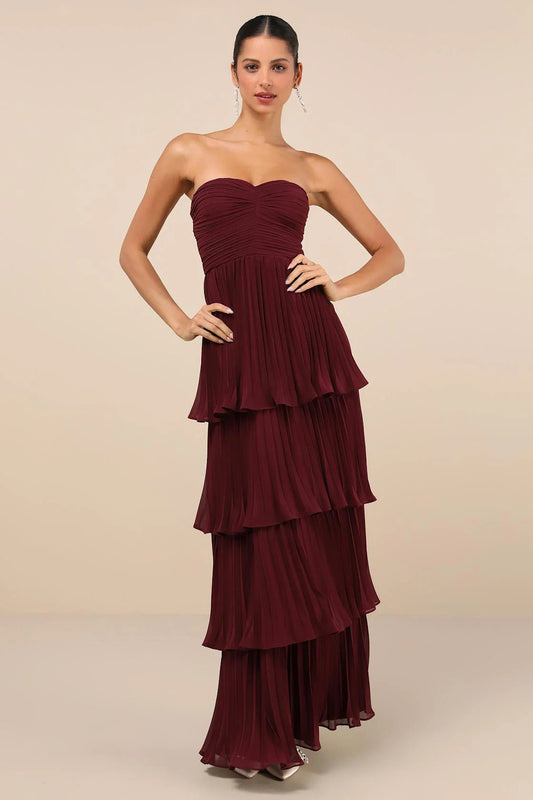 Elegant Plum Maxi Dress